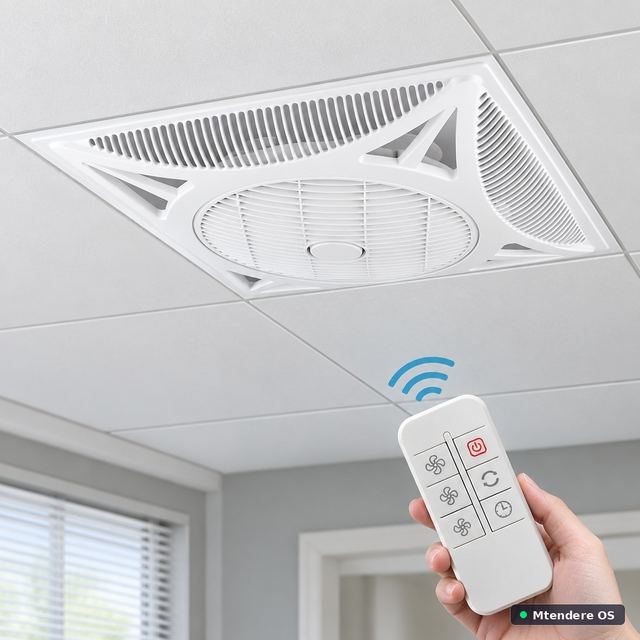 Remote-Controlled Ceiling-Mounted Fan