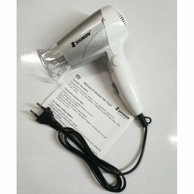 Shinon Foldable Hair Dryer - Silver White