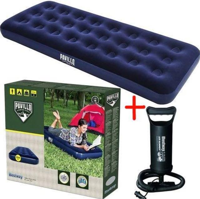 Single Inflatable/Air Mattress With Pump