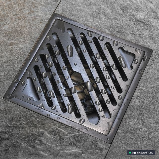 Sleek Stainless Steel Shower Drain