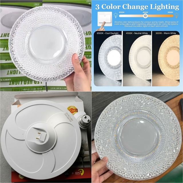 Smart Tricolor LED UFO Ceiling Light