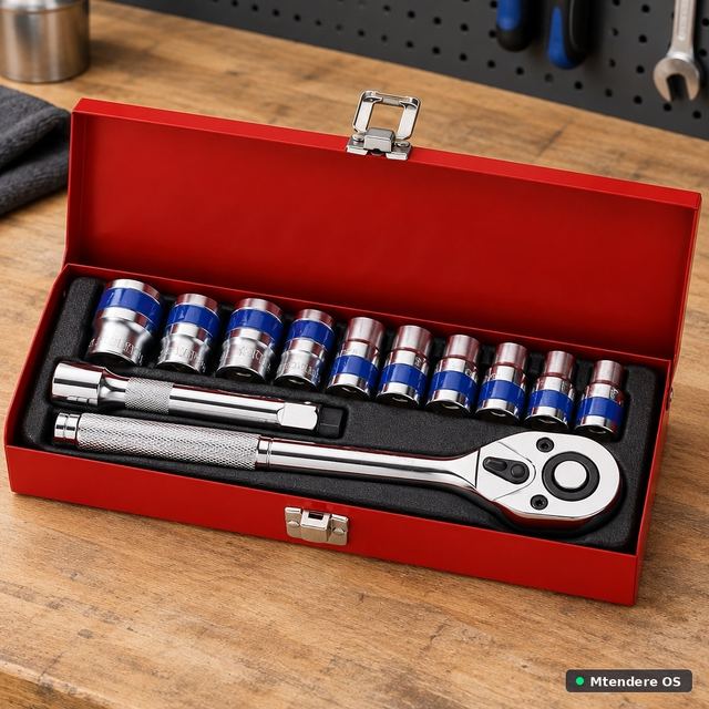 Socket Wrench Set in Red Case
