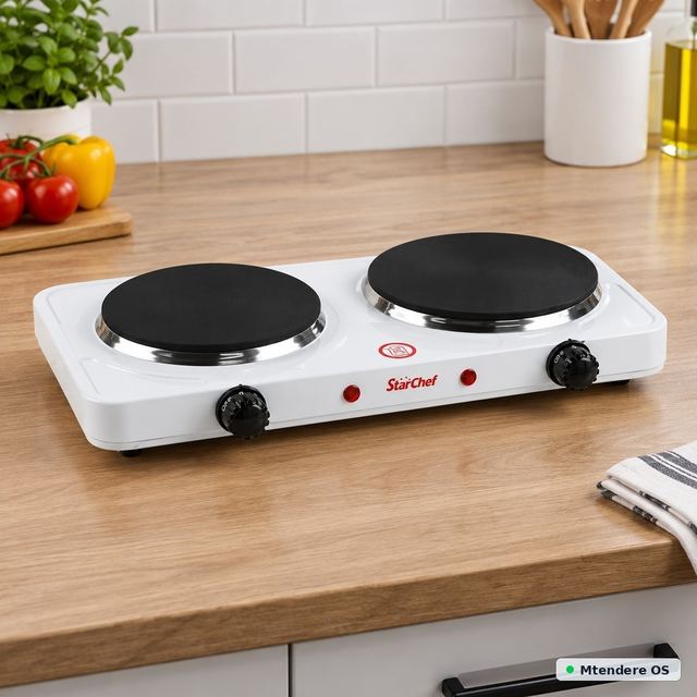 StarChef White Double Electric Hot Plate