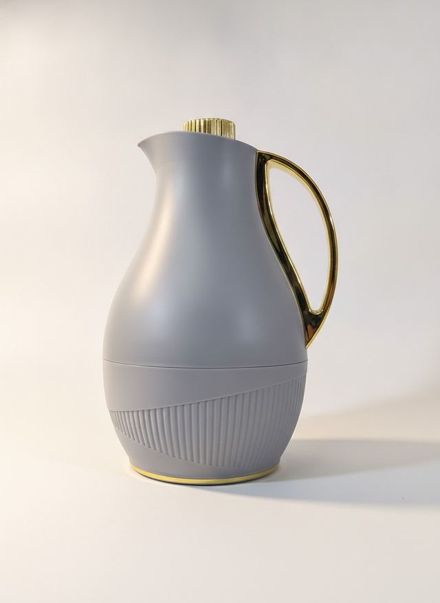 Stylish Grey Gold Thermal Carafe