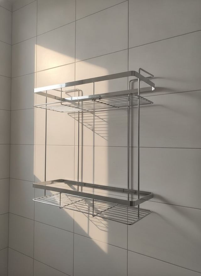 Two-Tier Stainless Steel Shower Caddy